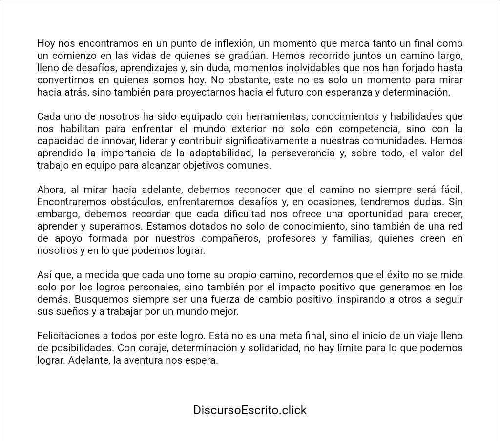 Discurso de generación ejemplo